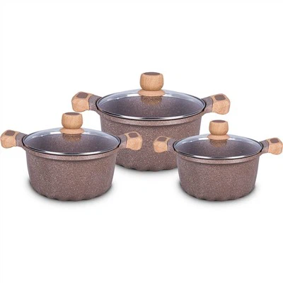 Double Ear Aluminum Soup Pot with Lid